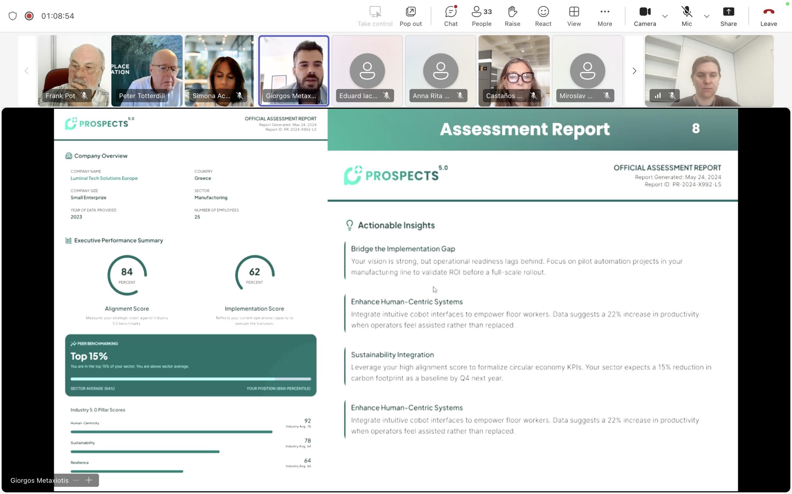 PROSPECTS 5.0 Showcases Industry 5.0 Assessment Tool in BRIDGES 5.0/EUWIN Webinar 